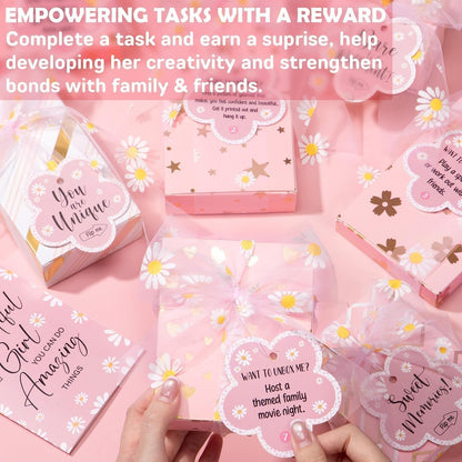 8 PCS Easter Basket Gifts for Tween & Teen Girls, Trendy Makeup Brushes & Bag Set