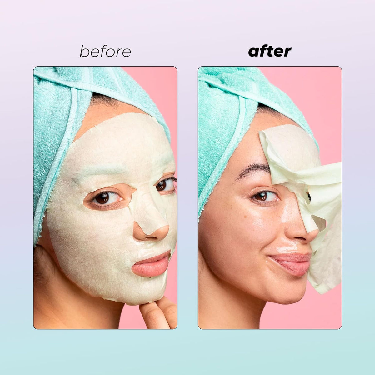 Juicy Collection Triple-Layer Sheet Facial Mask Kit - 7-Pack Korean Skincare for Purifying and Brightening