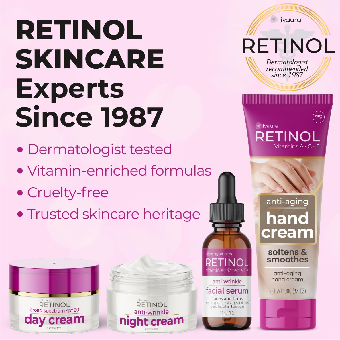 Anti-Aging Hand Cream for Women - Moisturizing Lotion for Dry, Cracked Hands