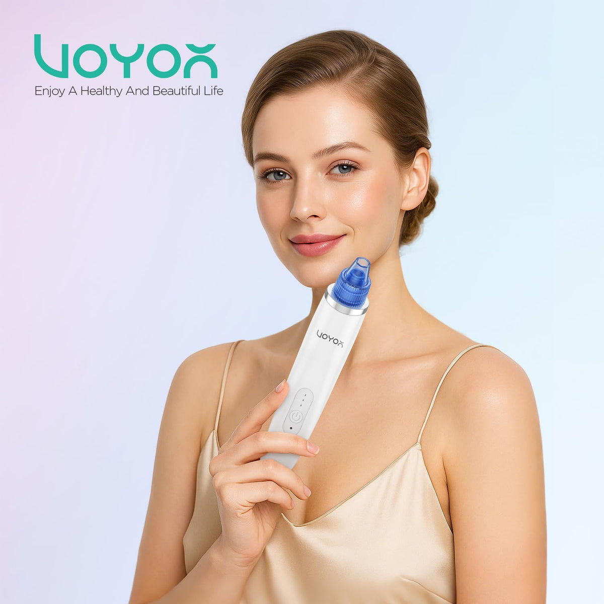 Blackhead Remover Pore Vacuum - Electric Face Cleaner with 6 Suction Heads
