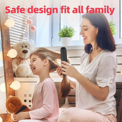 Cordless Hair Straightener Brush - Portable Mini Hot Comb with Negative Ion and LED Display