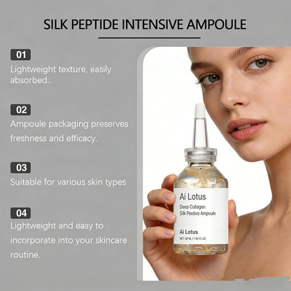 Deep Collagen Silk Peptide Intensive Lifting Ampoule Serum - Korean Anti-Aging Facial Essence