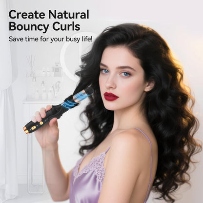 Cordless Curling Iron: Mini USB Rechargeable 4000mAh Hair Curler with 3 Temp Settings and Negative Ions