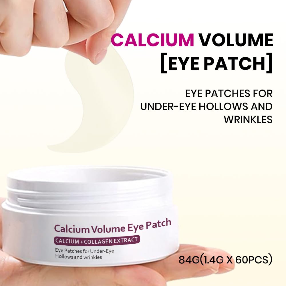 60-Piece Calcium Eye Patch & Multi Balm Set - Anti-Aging Firming Treatment for Eyes, Neck & Face