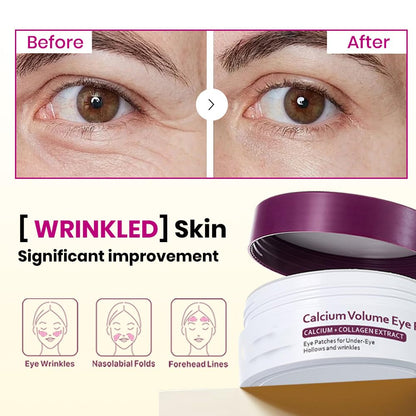 60-Piece Calcium Eye Patch & Multi Balm Set - Anti-Aging Firming Treatment for Eyes, Neck & Face