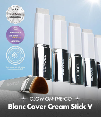 Color-Changing Foundation Stick with Detachable Brush - 50-Hour Hydration Balm-to-Cream Formula