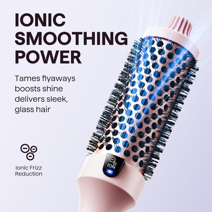 1.5 Inch Heated Round Brush for Blowout Look, Tourmaline Ceramic & Negative Ion Technology
