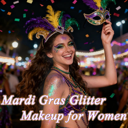 14 Colors Body Glitter Gel Set, Face & Hair Glitter for Festivals, Rave Accessories & Party Supplies