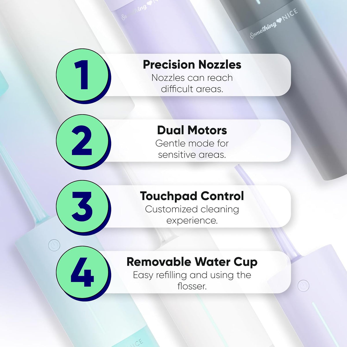 Portable Water Flosser - Waterproof Cordless Dental Oral Irrigator with Magnetic Charger & Travel Bag
