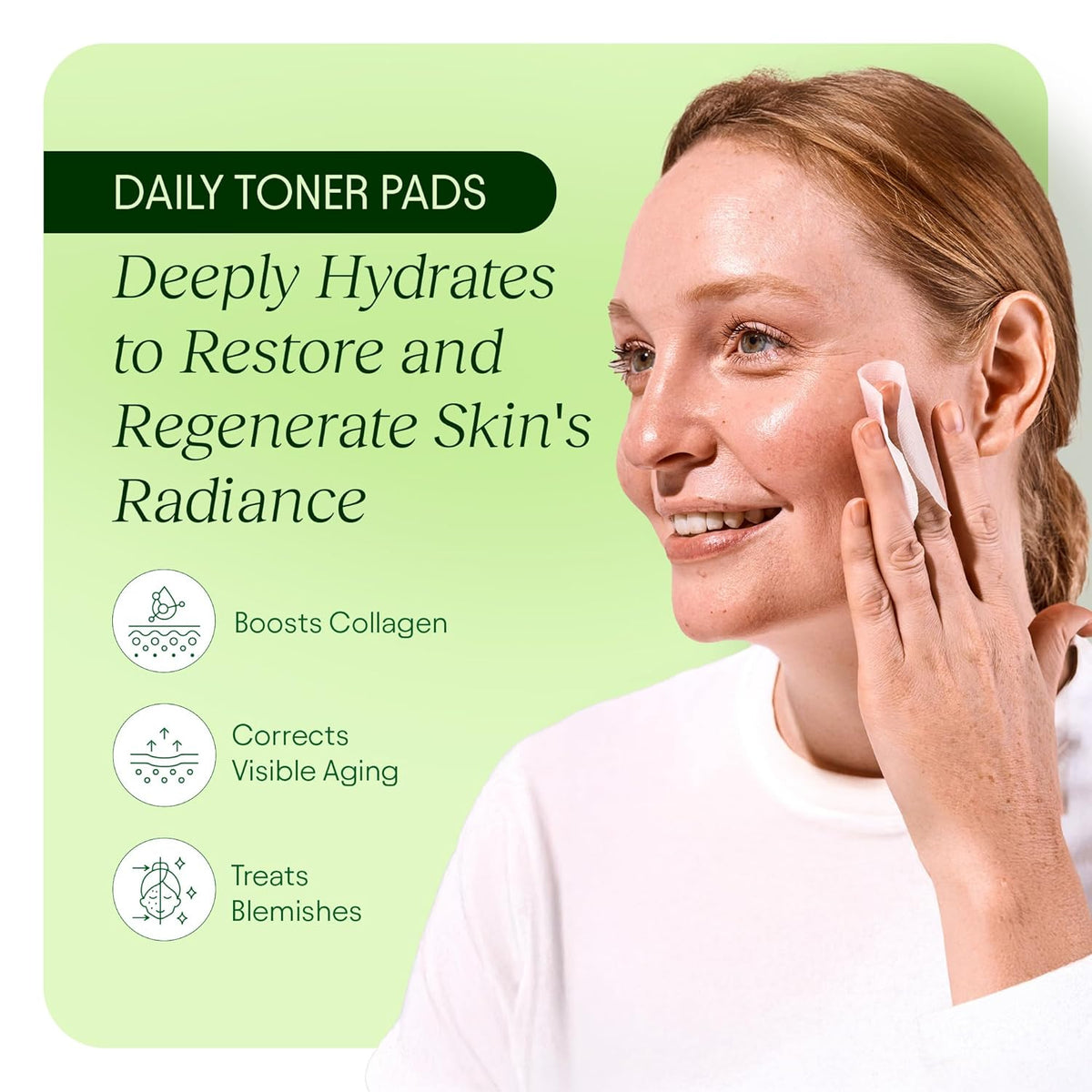 Toning Polish Pads - Korean Skincare for Dark Spots, Wrinkles & Dull Skin - 100 Count
