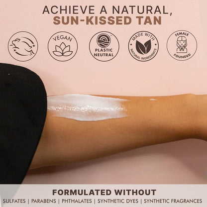 Self Tanner - USA Made with Natural & Organic Ingredients, Moisturizing Lotion with Aloe Vera & Coconut (Medium)