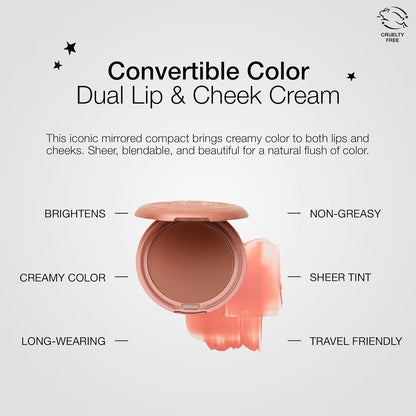 Multi-Use Lip and Cheek Cream Palette - 2-in-1 Radiant Glow Makeup for Natural Finish