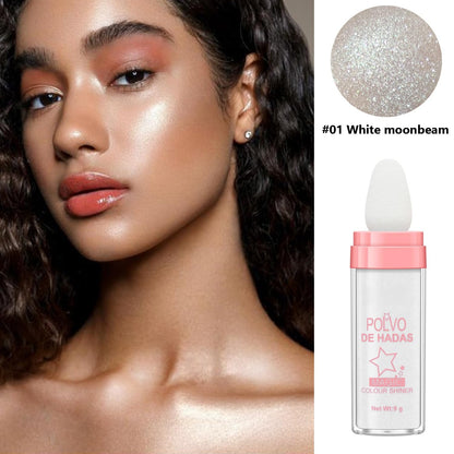 4 Color Fairy Dust Highlight Patting Powder - Full Body Contouring and Pearlescent Shimmer for Face and Eyes