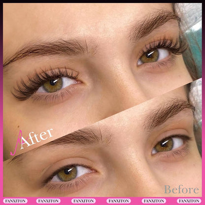 DIY Lash Extension Kit - 154 Pcs Natural Wispy Clusters, D Curl 8-16mm with Bond, Seal, and Tweezers